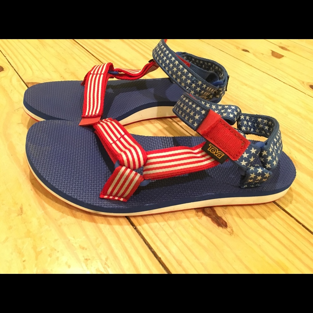 Teva American Flag Sandals - Size 8